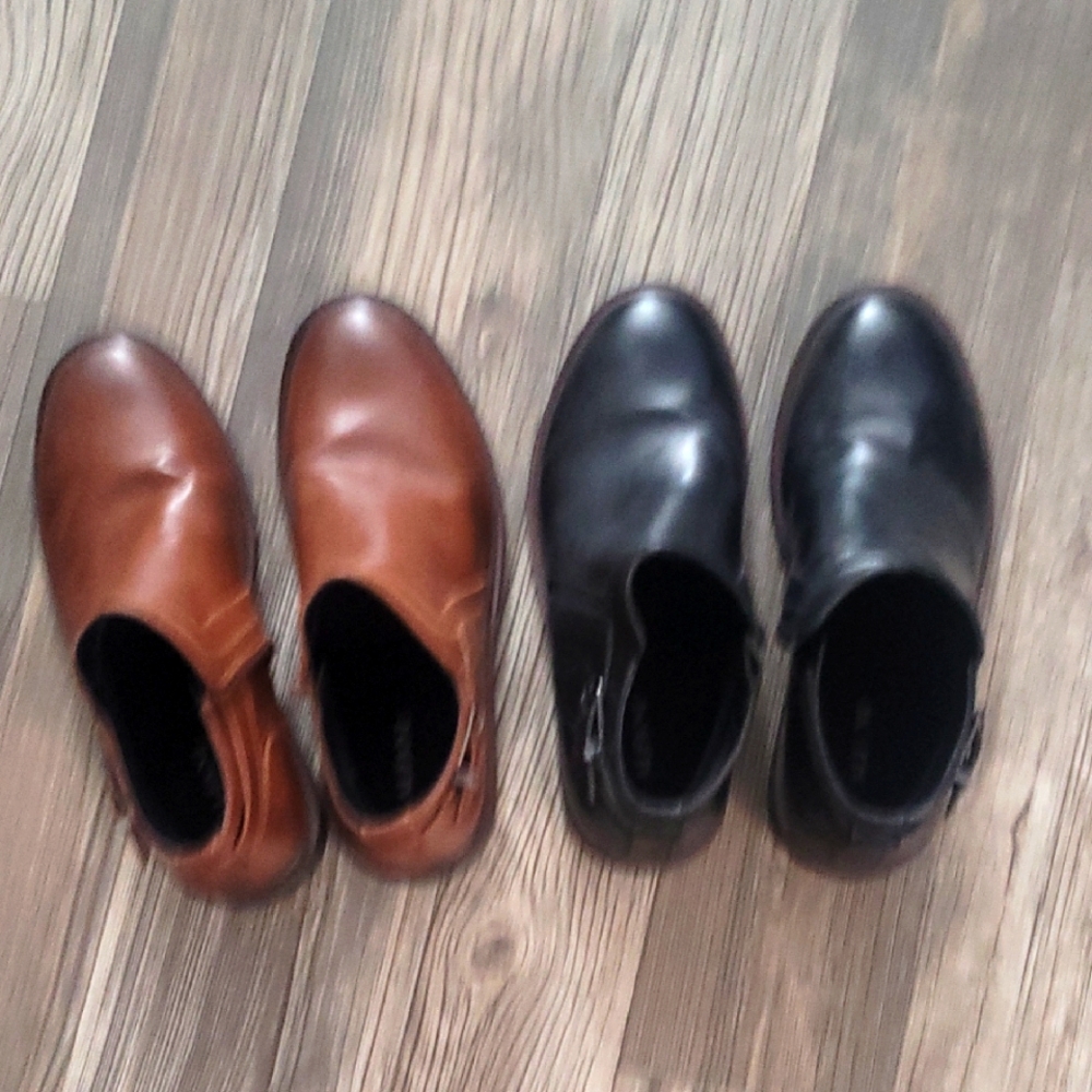 Men's Brown and Black Leather Shoes